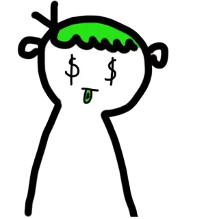 🤢 773e8c3c uang, simbol dolar, kartun, keserakahan, kaya telegram sticker