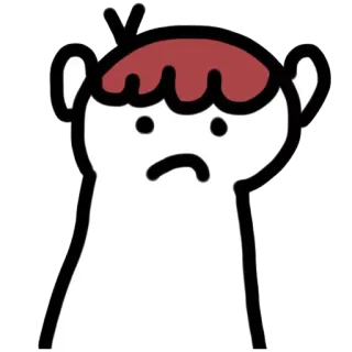 😞 89f9a454 kartun, karakter, ilustrasi, stiker, gambar telegram sticker