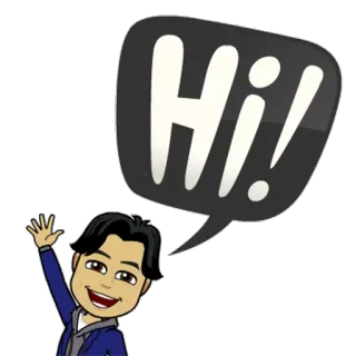 🤗 2df146b5 Hi! 만화, 아바타, 안녕하세요, 인사, 안녕, 친근한 whatsapp sticker