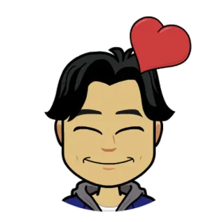 ❤️ 69eaa2eb 만화, 사랑, 하트, 사람, 아바타, Bitmoji whatsapp sticker