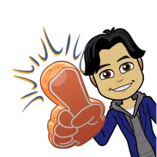 👍 74e5504d 비트모지, 좋아요, 승인, 긍정적, 격려, 만화 whatsapp sticker