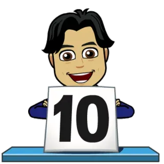 💯 ea1f555d 10 점수, 숫자, 축하, 성공, 10 whatsapp sticker