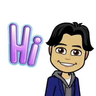 🤗 f0a5acd3 Hi 안녕, 인사, 만화, 아바타 whatsapp sticker