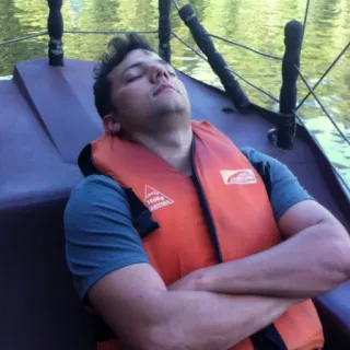 😴 df3952fa persoon, reddingsvest, veiligheid, boot, vrije tijd, water telegram sticker