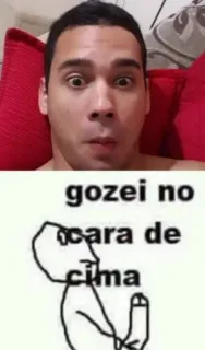 😆 f025e921 gozei no cara de cima Meme, Humor, Aanstootgevend, Grof, Troll, Internet telegram sticker