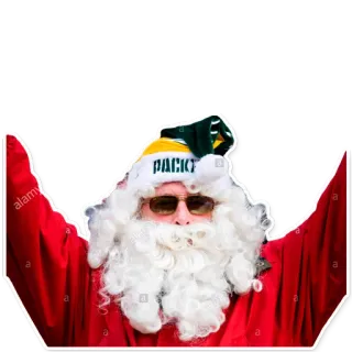 🎉 c8d894d2 Santa Claus PACKERS Sinterklas, Green Bay Packers, NFL, Natal, Sepak Bola Amerika, Sinterklas telegram sticker