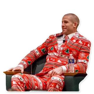 🎉 eeb4cfd1 pria, Natal, setelan, meriah, potret, orang, liburan telegram sticker