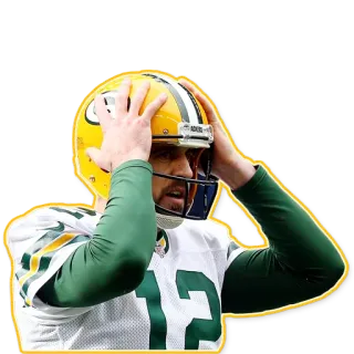 😵 878cb13c Aaron Rodgers 橄榄球, NFL, 绿湾包装工, 运动员, 体育 telegram sticker