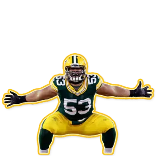 😉 dd8f4566 橄榄球, 球员, 体育, 运动员, 绿湾包装工 telegram sticker