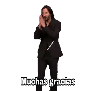 🙏 45d0d83a Keanu Reeves Muchas gracias Keanu Reeves, Bedankt, Dankbaarheid, Acteur, Beroemdheid, Spaans, Gebed, Dankbaar telegram sticker