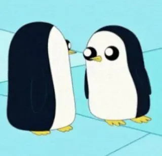 🐧 208043e8 Gunter Adventure Time 企鹅, 探险活宝, 甘特, 卡通, 动物, 冰霸王 telegram sticker