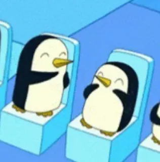 👏 5a1a9e17 Gunther Adventure Time 企鹅, 冰, 探险活宝, 甘特, 卡通 telegram sticker