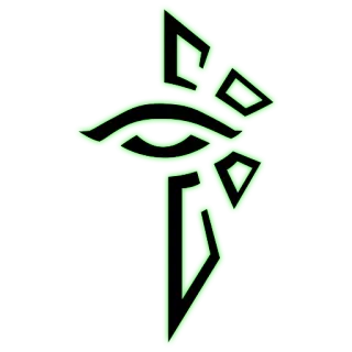 😡 b771bf1f mata, simbol, desain, geometris, bercahaya, hijau whatsapp sticker