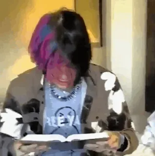 💙 3f0ca168 REE YA คน, อ่าน, ในร่ม, แฟชั่น, สไตล์ telegram sticker