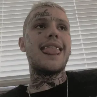 💙 be913086 Lil Peep Baby Lil Peep, แร็ปเปอร์, รอยสัก, เพลง, รอยสักหน้า telegram sticker