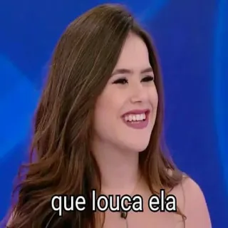 😈 0b31255b que louca ela kobieta, uśmiech, brunetka, szczęśliwa, osoba, portret telegram sticker