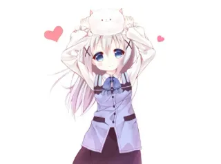 😻 56b4a2fc アニメ 女の子, かわいい, 可愛い, ハート, アニメ, 漫画 telegram sticker