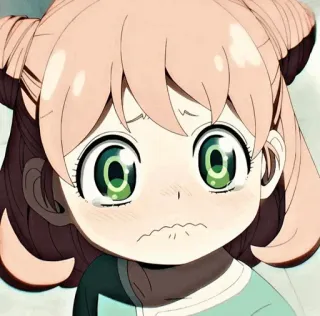 🍣 4d2ddd81 Anya Forger Spy x Family Anime, Personagem, Fofo, Desenho animado, Triste, Chorando, Mangá, Garota whatsapp sticker