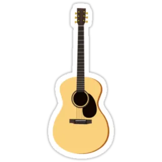 🎸 2b6c110b guitar, musical instrument, acoustic guitar, music, stringed instrument telegram sticker