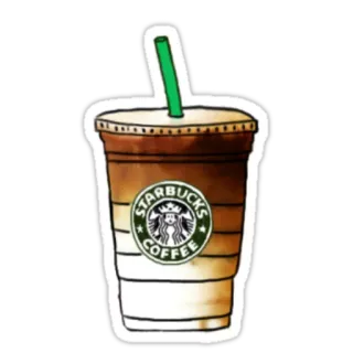 ☕ d035064c STARBUCKS COFFEE Starbucks, coffee, drink, beverage, iced coffee, caffeine, logo, Starbucks logo telegram sticker