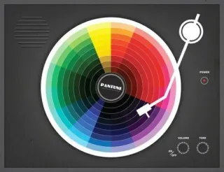 🎵 07e18ff2 PANTONE 转盘, 色轮, 潘通, 音乐, 黑胶, 颜色 telegram sticker