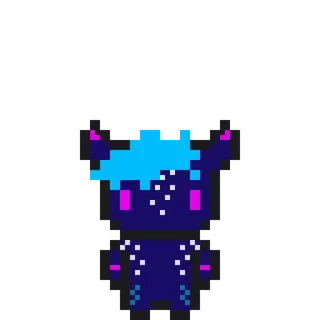 💙 4936e4e4 Seni piksel, Karakter, Monster, Fantasi, Seni digital telegram sticker