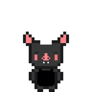 💙 727a133f kelelawar, pixel art, hewan, imut, kartun, stiker telegram sticker