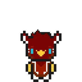 💙 80677c80 Pixel art, Binatang, Burung, Video game, Lucu, Karakter telegram sticker