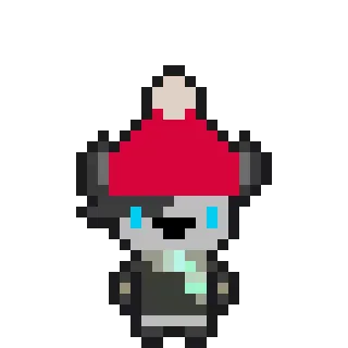 ❄ 8fc632f6 Pixel art, Musim dingin, Natal, Topi, Karakter, Syal telegram sticker