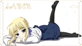 😴 2c2b3d89 Saber SABER 动漫, 女孩, Saber, 角色 telegram sticker