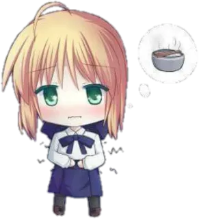 😵 4e468fa2 Saber Fate/stay night 动漫, Q版, 可爱, Saber, Fate Stay Night telegram sticker
