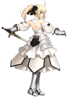 😌 6baefebe Saber Fate/stay night 动漫, 女性, 剑, 盔甲, 角色, 军刀, Fate Stay Night telegram sticker