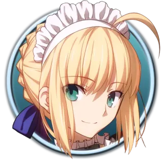 🙂 70d9dd24 Saber Fate/stay night 动漫, 角色, 金发, 女仆, Fate/Stay Night, Saber telegram sticker
