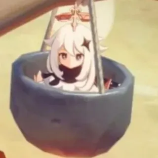 😐 772bd584 Paimon Genshin Impact паймон, genshin impact, аниме, персонаж, видеоигра whatsapp sticker