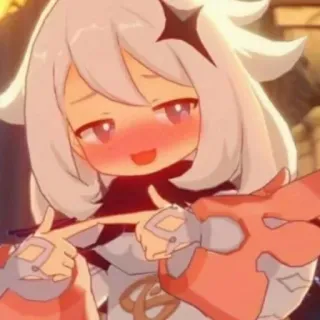 ☺️ 79be20da Paimon Genshin Impact аниме, видеоигра, Паймон, Genshin Impact, самодовольный whatsapp sticker