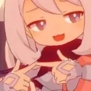 ☺️ af4f9b1c аниме девушка, самодовольная, милая, розовые волосы, цифровое искусство, персонаж whatsapp sticker