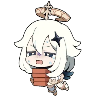 😣 4b1f99cb Paimon Genshin Impact Anime, Game, Genshin Impact, Paimon, Dễ thương, Nhân vật, Sticker telegram sticker