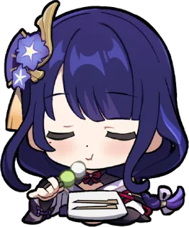 🎭 00222035 Raiden Shogun Genshin Impact Anime, Spiel, Genshin Impact, Raiden Shogun, Süß, Chibi whatsapp sticker