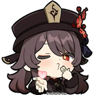 🎭 2b5419b9 Hu Tao Genshin Impact Anime, Videospiel, Genshin Impact, Hu Tao, Niedlich, Aufkleber whatsapp sticker