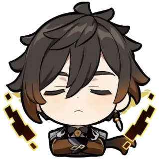 😌 75ed2afe Zhongli Genshin Impact genshin impact, zhongli, charakter, anime, videospiel, sticker whatsapp sticker