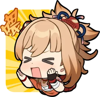 🎭 e38bc0c1 Yoimiya Genshin Impact 爆 genshin impact, yoimiya, anime, chibi, videospiel whatsapp sticker