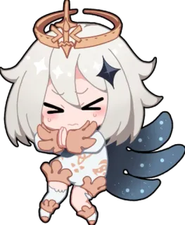 😣 a83d0143 Paimon Genshin Impact อนิเมะ, เกม, Genshin Impact, Paimon, น่ารัก, จิบิ telegram sticker