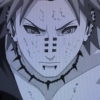 😡 12a0b721 Pain Naruto anime, villain, evil, ninja, manga telegram sticker