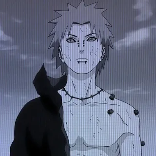 🫤 1d9040fe Pain Naruto anime, ninja, akatsuki, villain, piercings telegram sticker