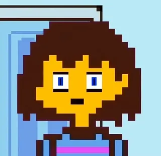 😯 5a5a9ced Frisk Undertale Pixel, Videospiel, Charakter, Frisk, Undertale, Entschlossenheit whatsapp sticker