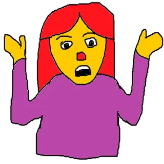 🤷‍♀️ 282b120e Dibujo animado, Confundida, Mujer, Pregunta telegram sticker
