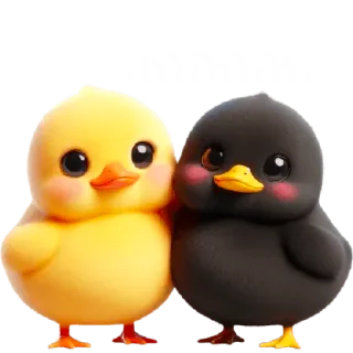 ☺️ 94eaac11 การ์ตูน Kreskówka, Słodkie, Ptaki, Kurczaki, Urocze telegram sticker