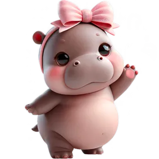 ✋ d5789dbd กวัก ippopotamo, animale, carino, kawaii, cartone animato whatsapp sticker