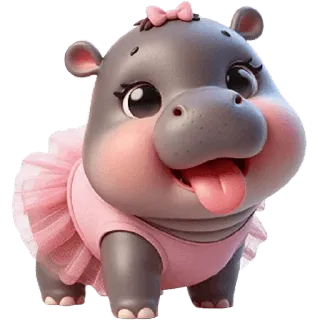 Парная бегемотка @Nyasticks2 telegram stickers