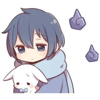 🌟 d327049e Anime, Chibi, Niedlich, Cartoon, Kaninchen, Kawaii telegram sticker